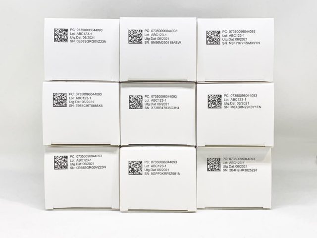 Outer carton printed with integrated unique identifiers (2D codes) ensure safety standards in compliance with EU Falsified Medicines Directive (FMD). #outercarton #serialization #fmd #cgs1datamatrix #dynamicinfo #printing #2dcodes #FalsifiedMedicinesDirective